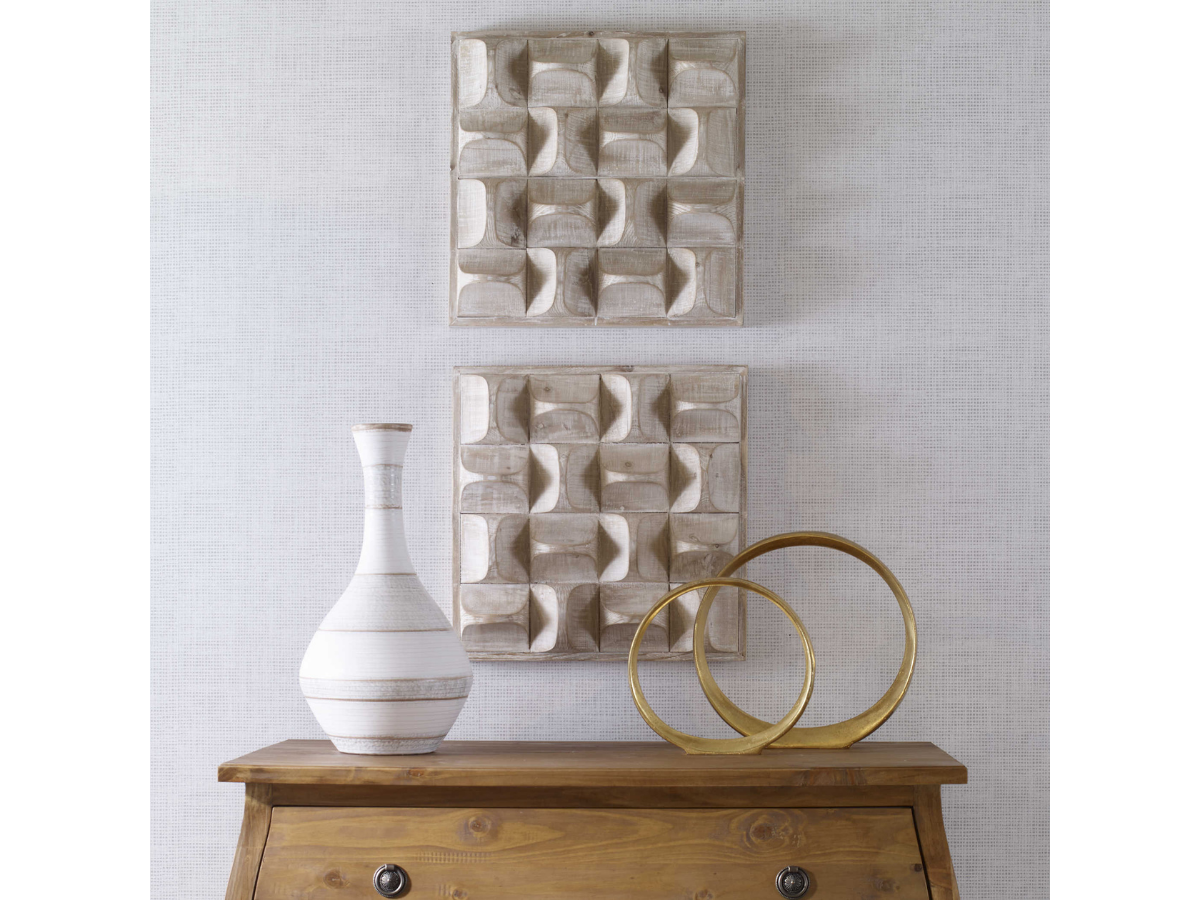 Abbyson Home Pierce Wood Wall Decor, Natural