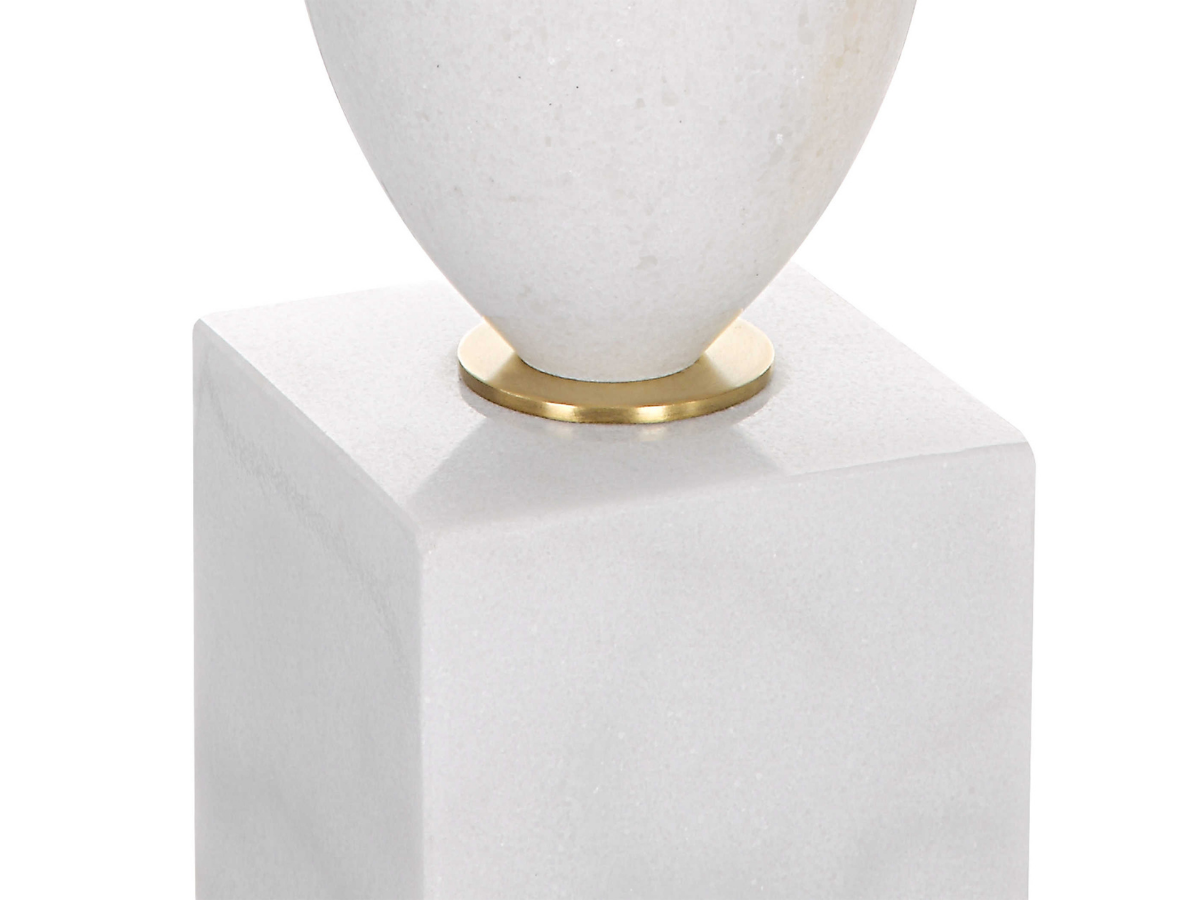 Abbyson Home Renata White Marble Table Lamp