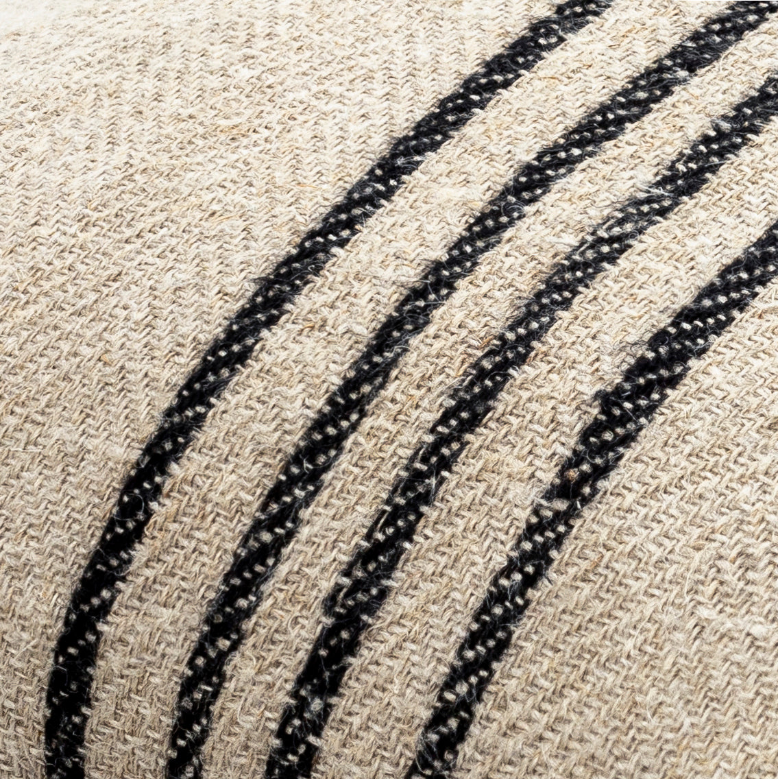 Becki Owens Brett Black Striped 18" x 18" Accent Pillow with Down Insert