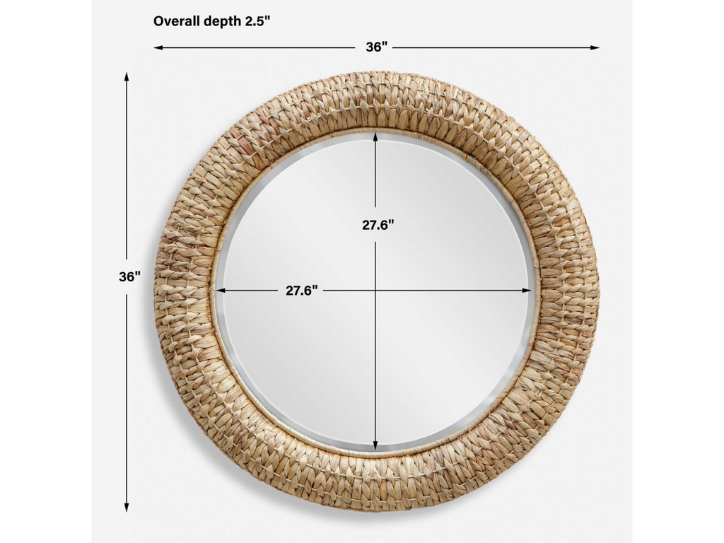 Abbyson Home Thia Round Mirror