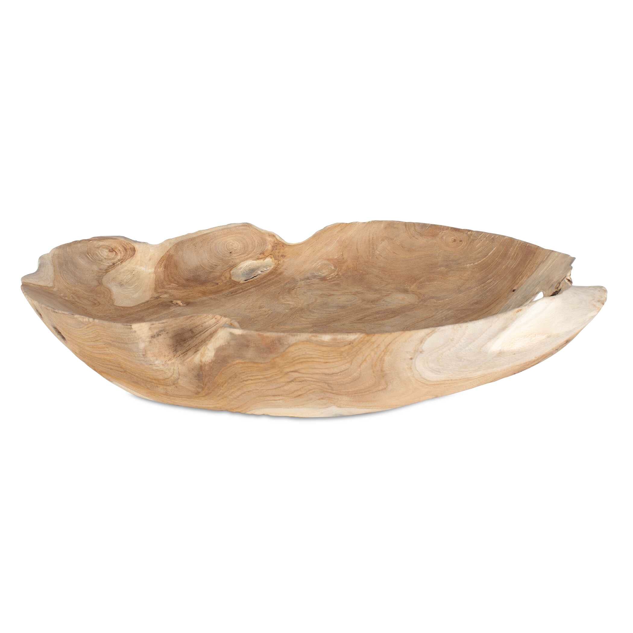 Abbyson Home Organic Embrace Outdoor Teak Bowl