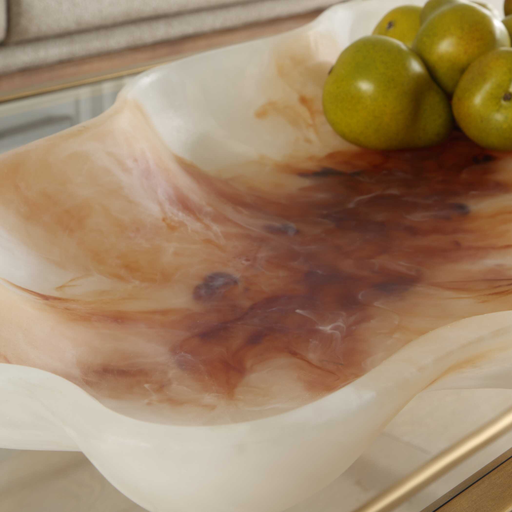 Abbyson Home Organic Elegance Wavy Oval Bowl