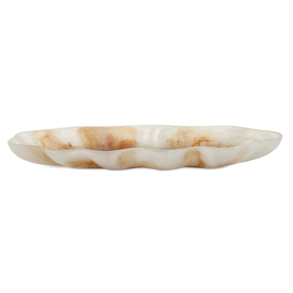 Abbyson Home Organic Elegance Wavy Oval Bowl