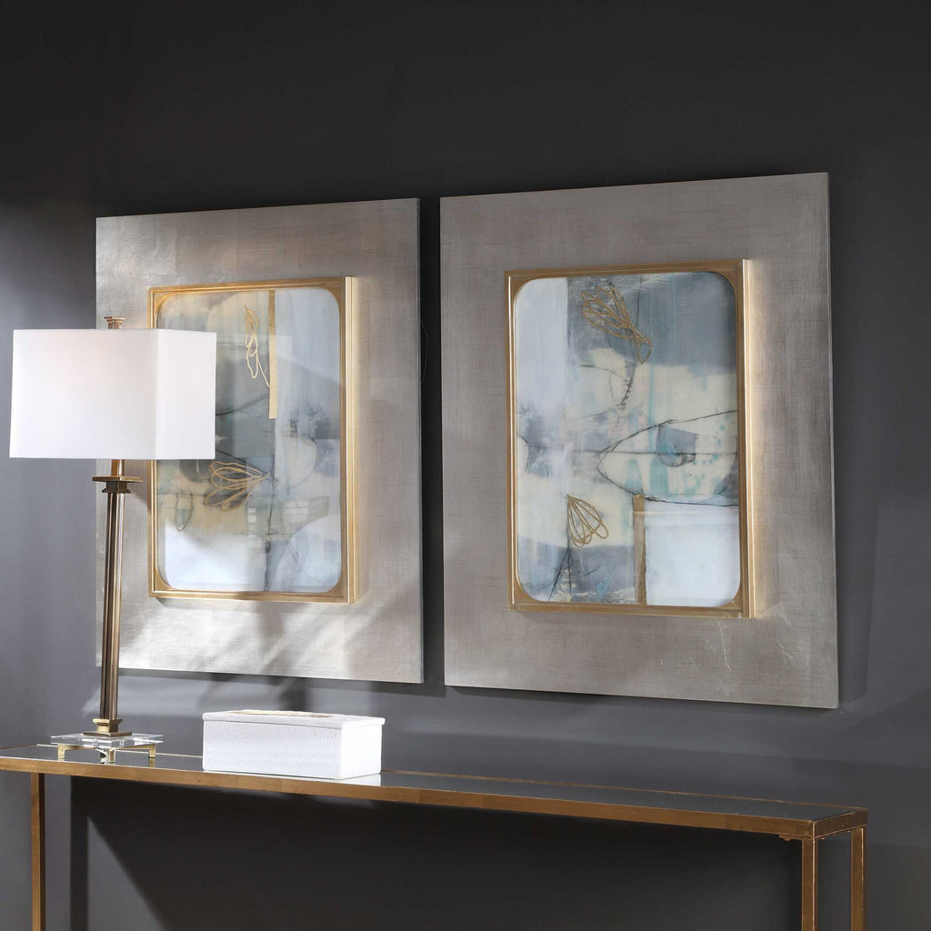 Abbyson Home Gilded Whimsy Abstract Prints Set/2