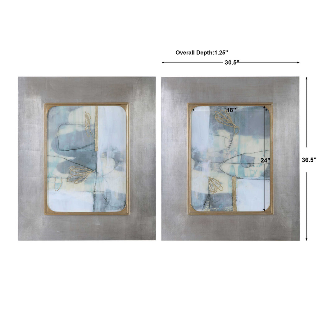 Abbyson Home Gilded Whimsy Abstract Prints Set/2