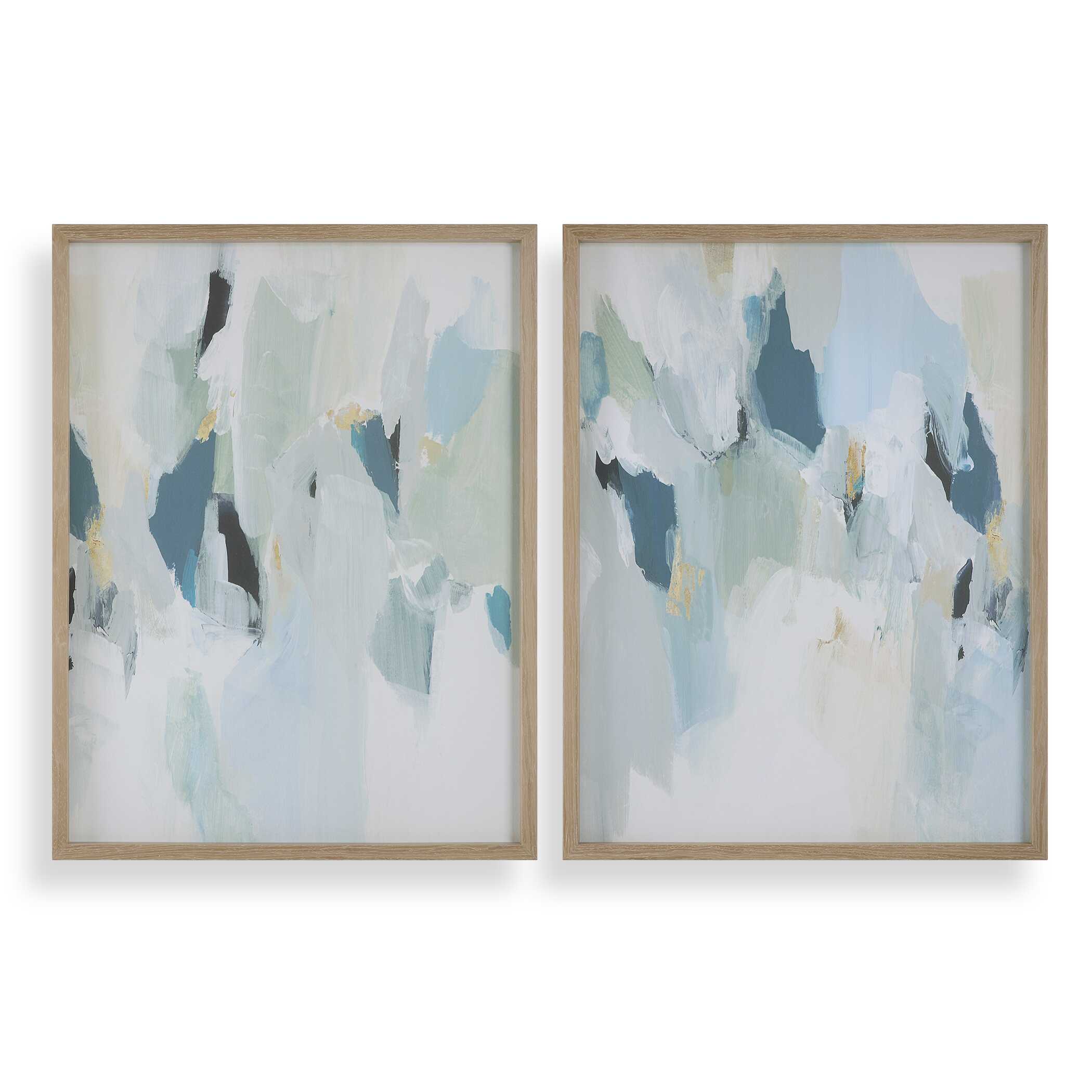 Abbyson Home Seabreeze Abstract Framed Canvas Prints Set/2
