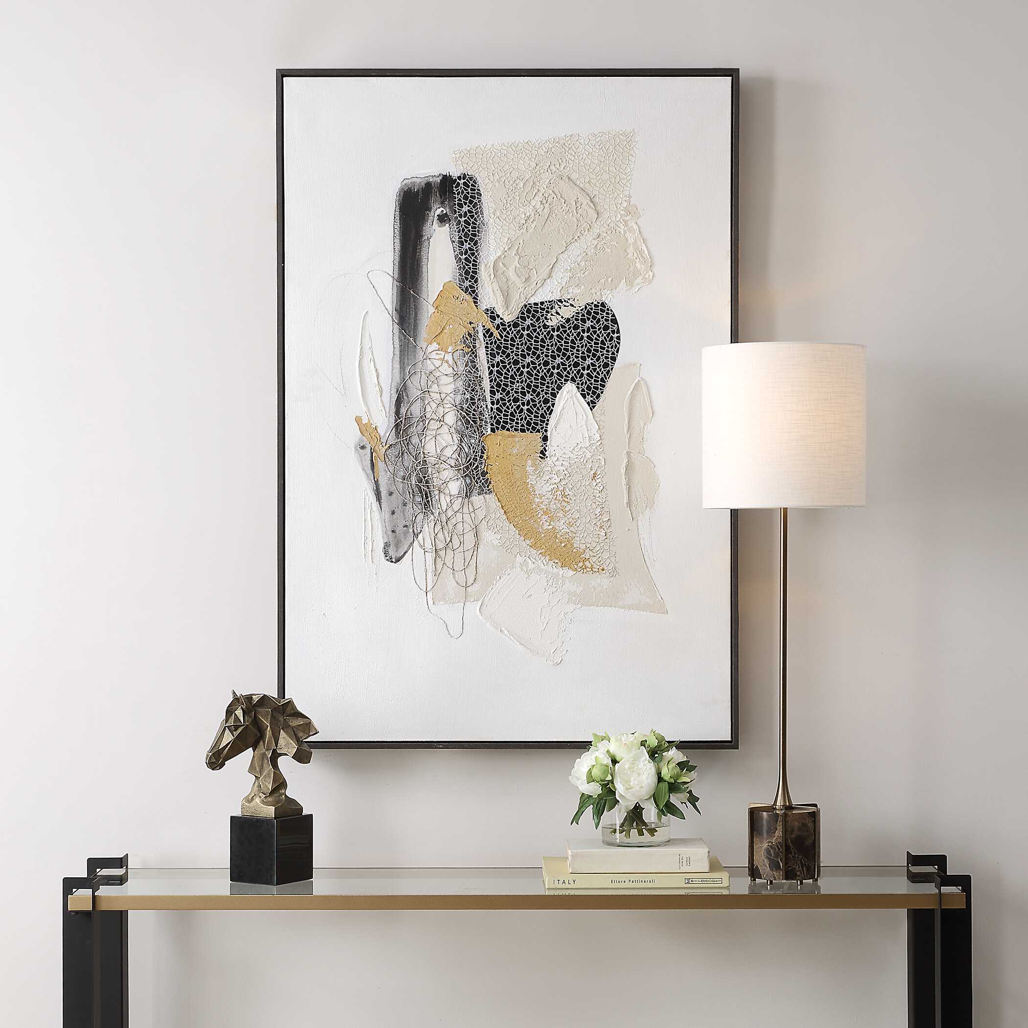 Abbyson Home Scatter Abstract Hand Painted Canvas Art