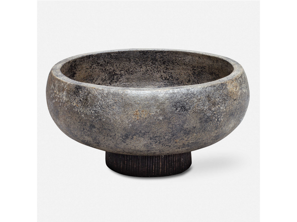 Abbyson Home Bixby Aged Black Bowl