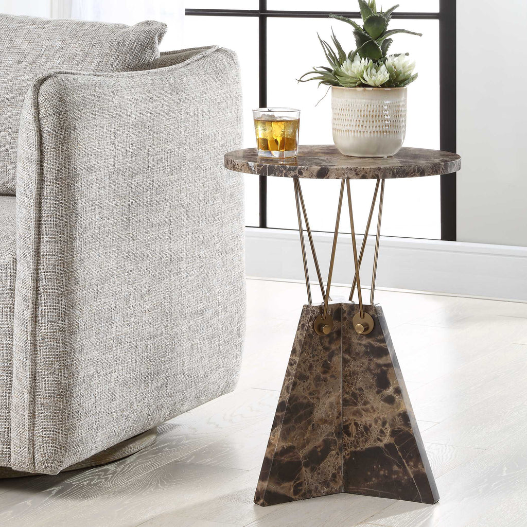 Abbyson Home Levitate Marble Accent Table