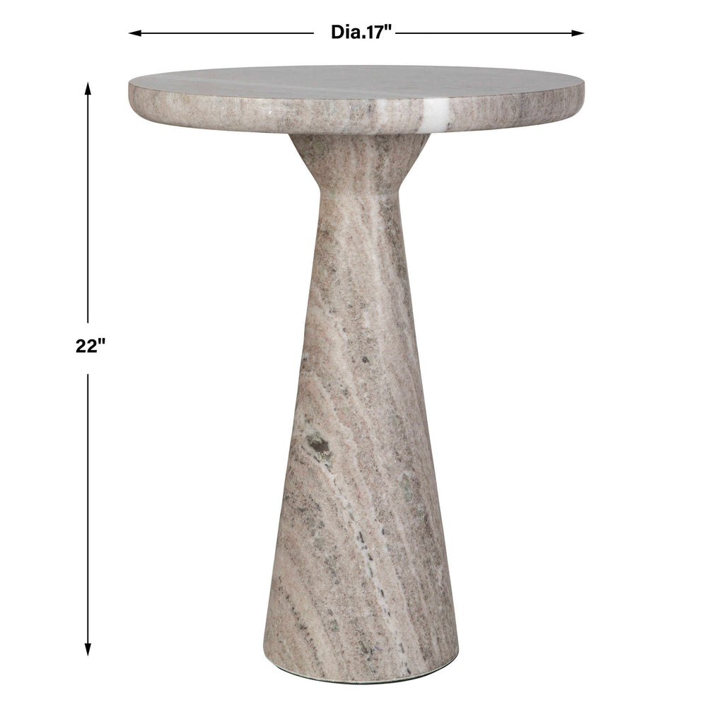 Abbyson Home Stour Marble Accent Table