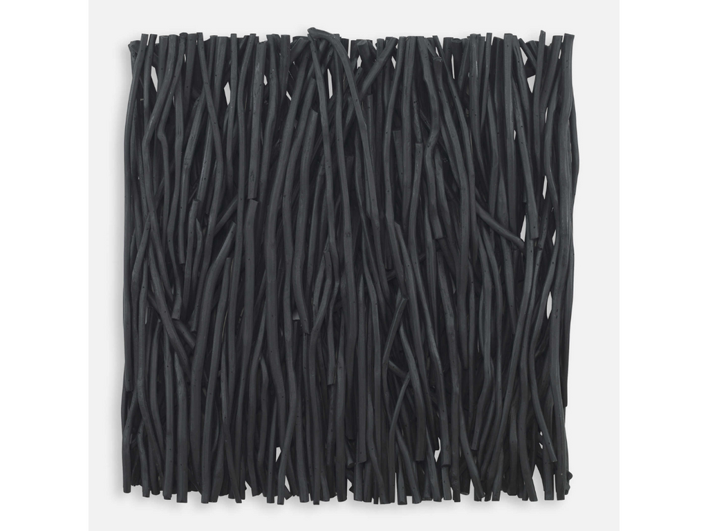 Abbyson Home Genesis Square Black Wood Wall Decor