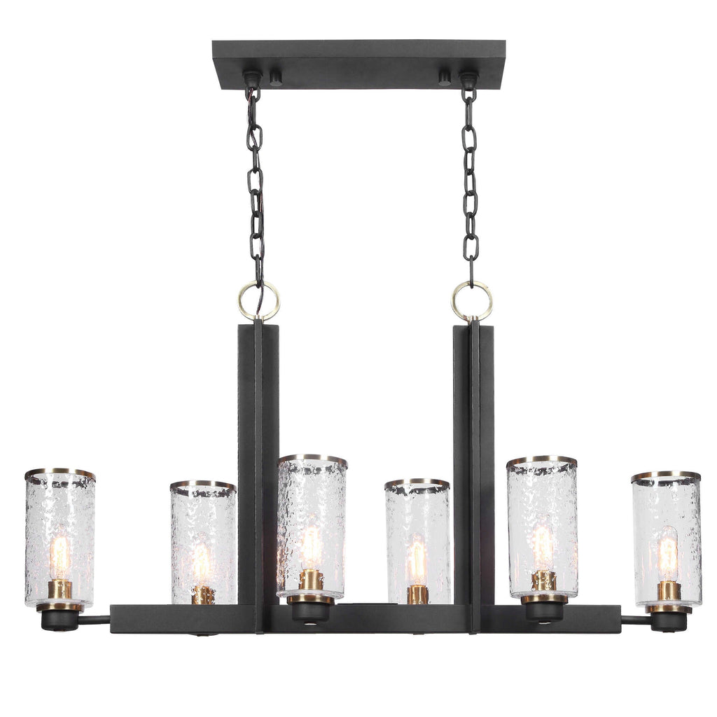 Abbyson Home Jarsdel 6 Light Industrial Island Light