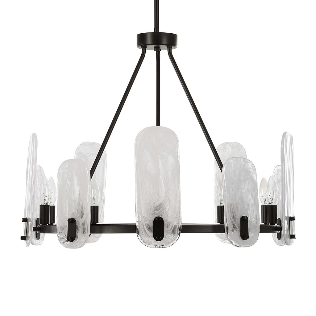 Abbyson Home Ellipse 10 Light Dark Bronze Chandelier