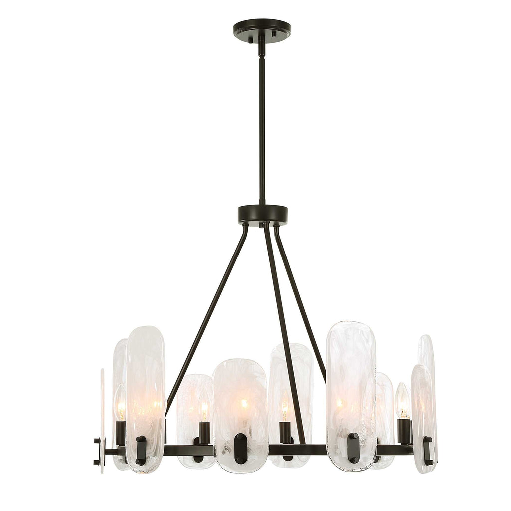 Abbyson Home Ellipse 10 Light Dark Bronze Chandelier