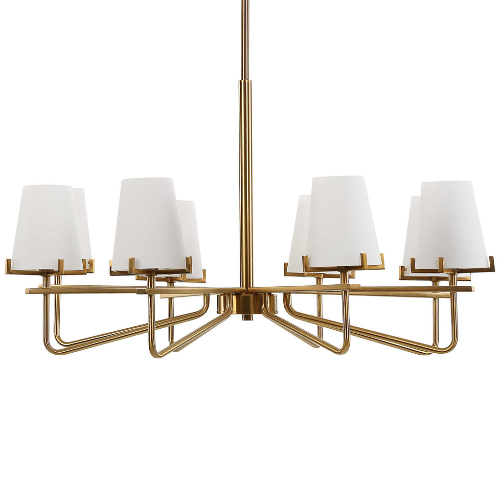 Abbyson Home Lassen 8 Light Brass Chandelier