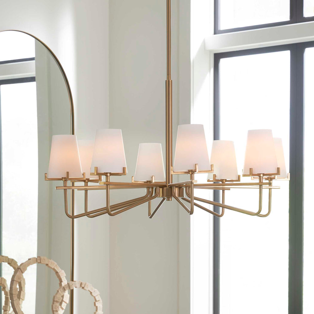 Abbyson Home Lassen 8 Light Brass Chandelier