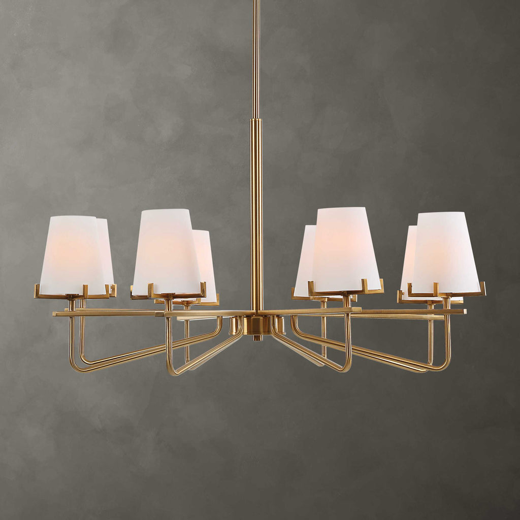 Abbyson Home Lassen 8 Light Brass Chandelier