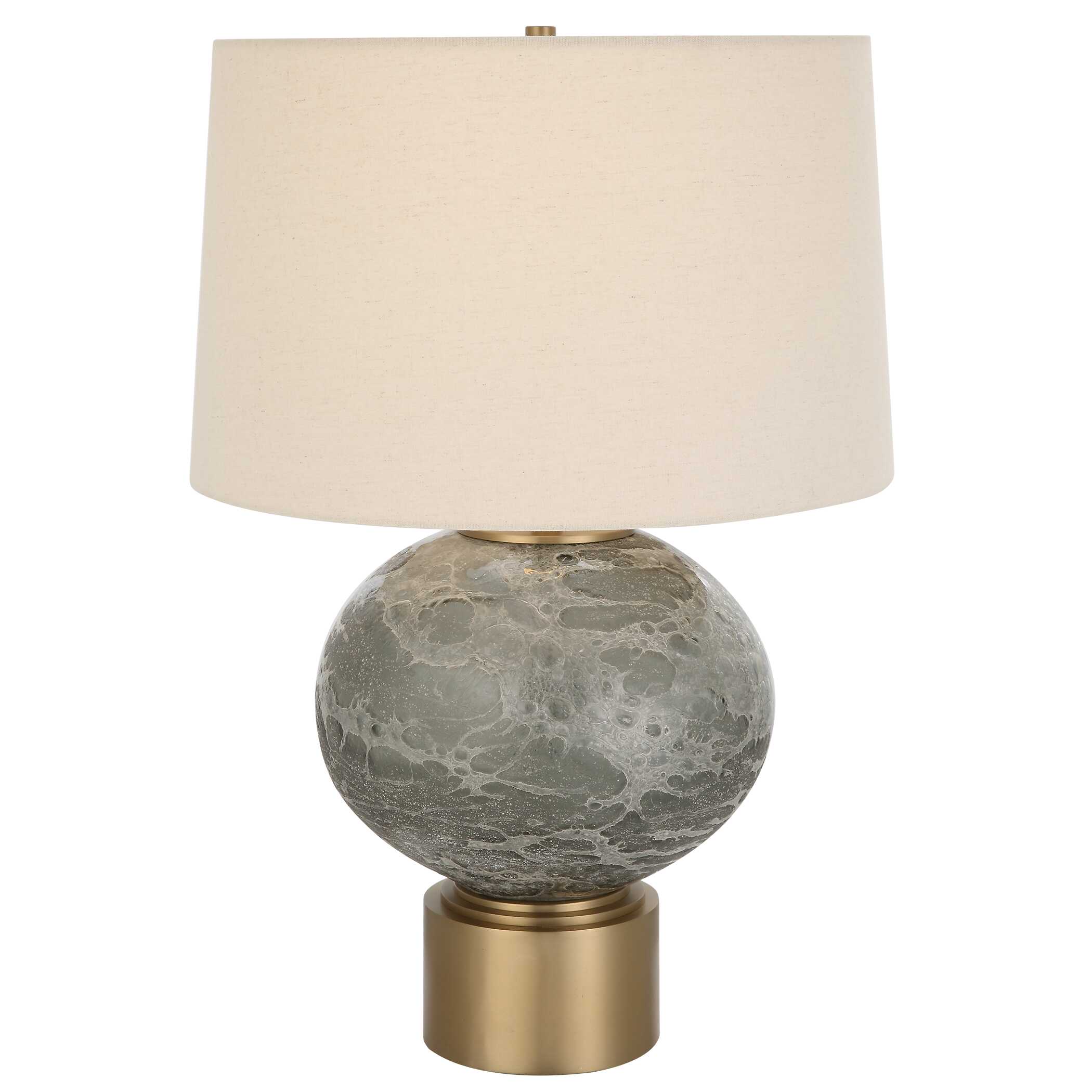 Abbyson Home Lunia Gray Glass Table Lamp
