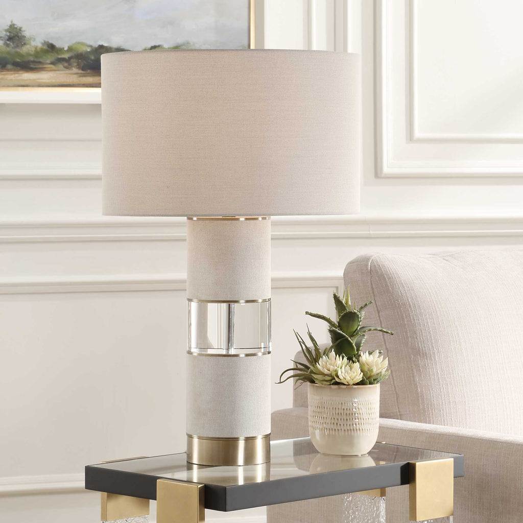 Abbyson Home Maliyah Linen Table Lamp