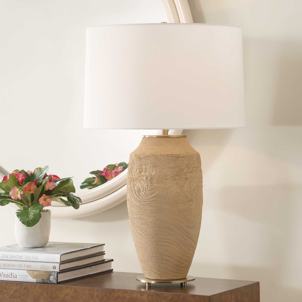 Abbyson Home Sandstone Flow Terracotta Table Lamp