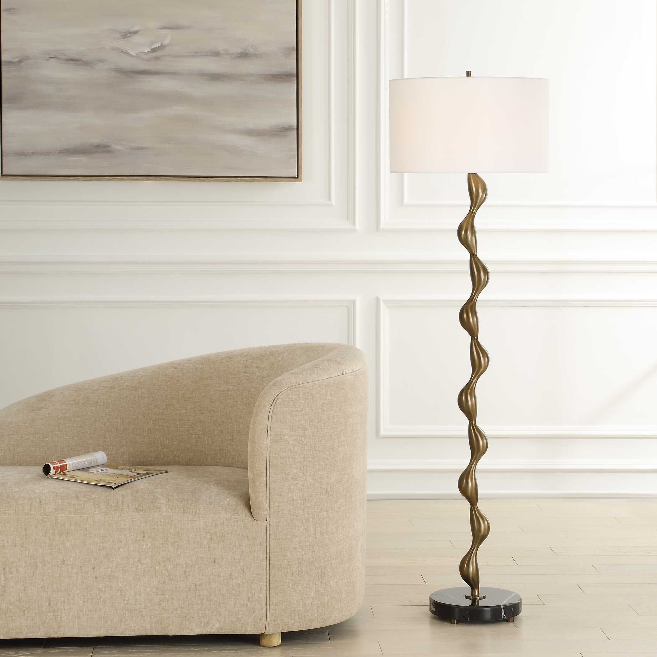 Abbyson Home Remolino Bronze Floor Lamp