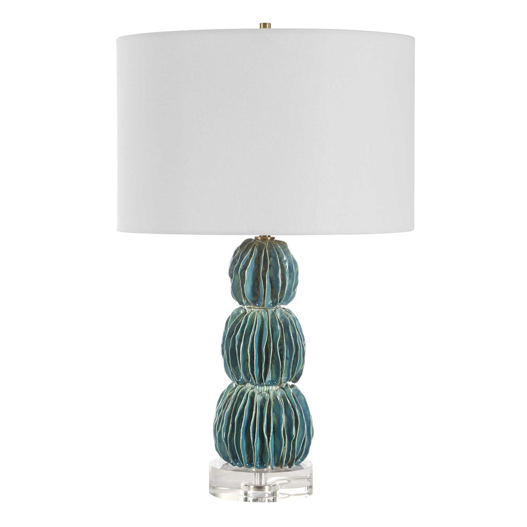 Abbyson Home Bonaire Teal Blue Table Lamp