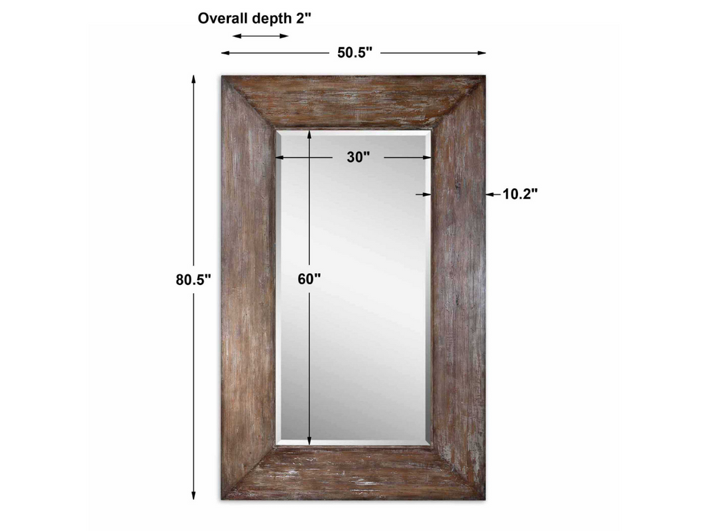 Abbyson Home Lamia Large Wood Mirror