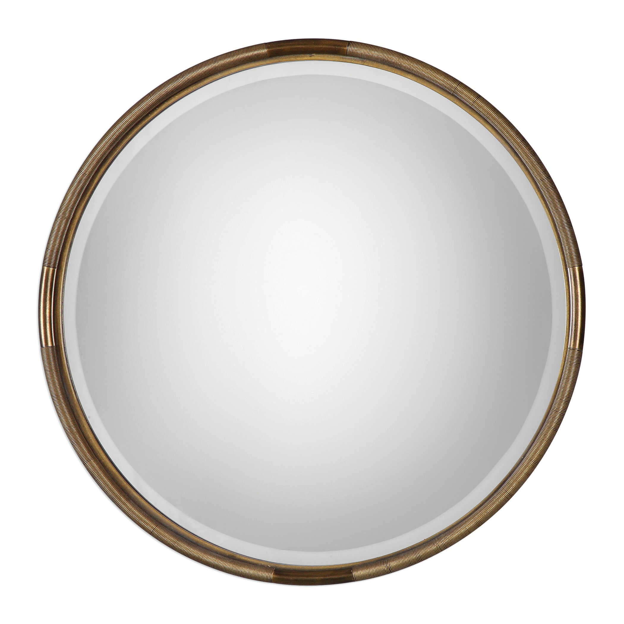 Abbyson Home Finnick Iron Coil Round Mirror