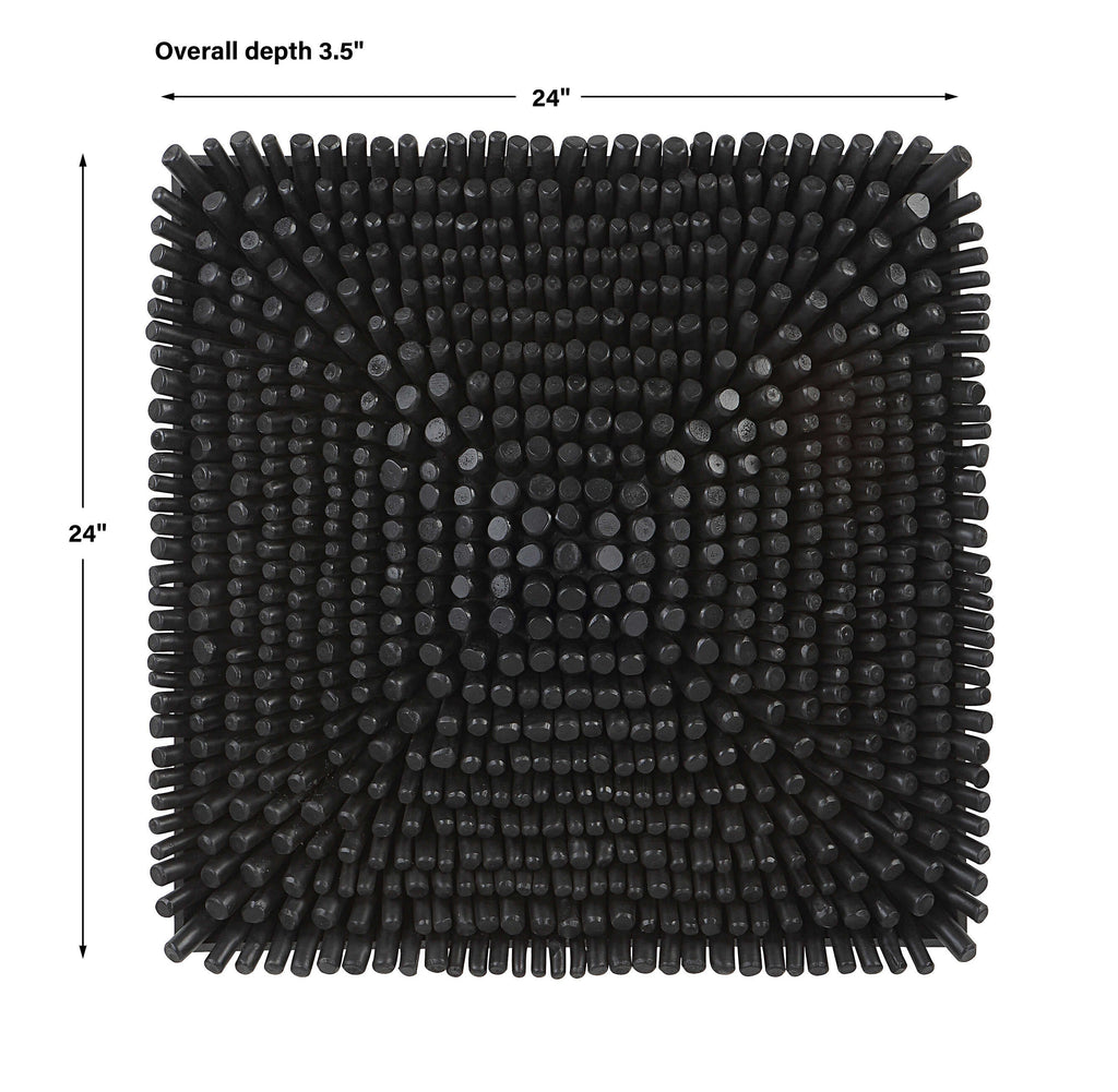 Abbyson Home Portside Black Wood Wall Panel