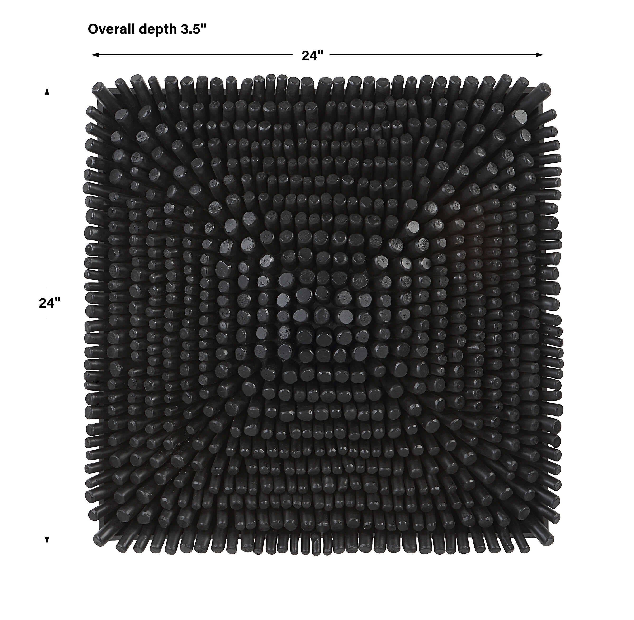 Abbyson Home Portside Black Wood Wall Panel