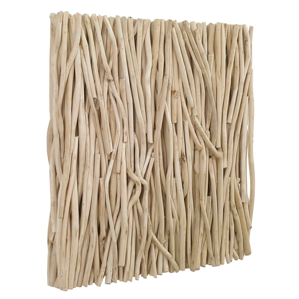 Abbyson Home Gathered Teak Square Bleached Wood Wall Decor
