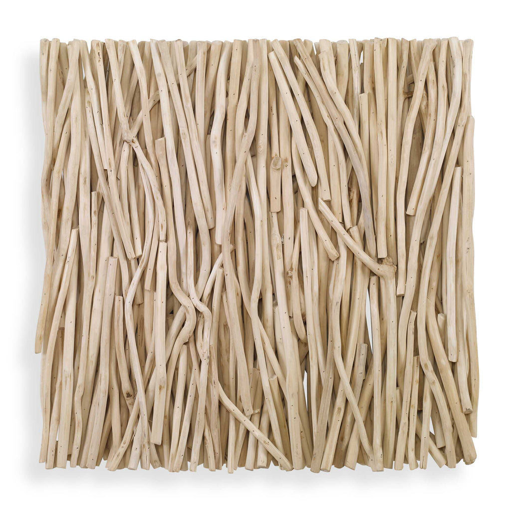 Abbyson Home Gathered Teak Square Bleached Wood Wall Decor
