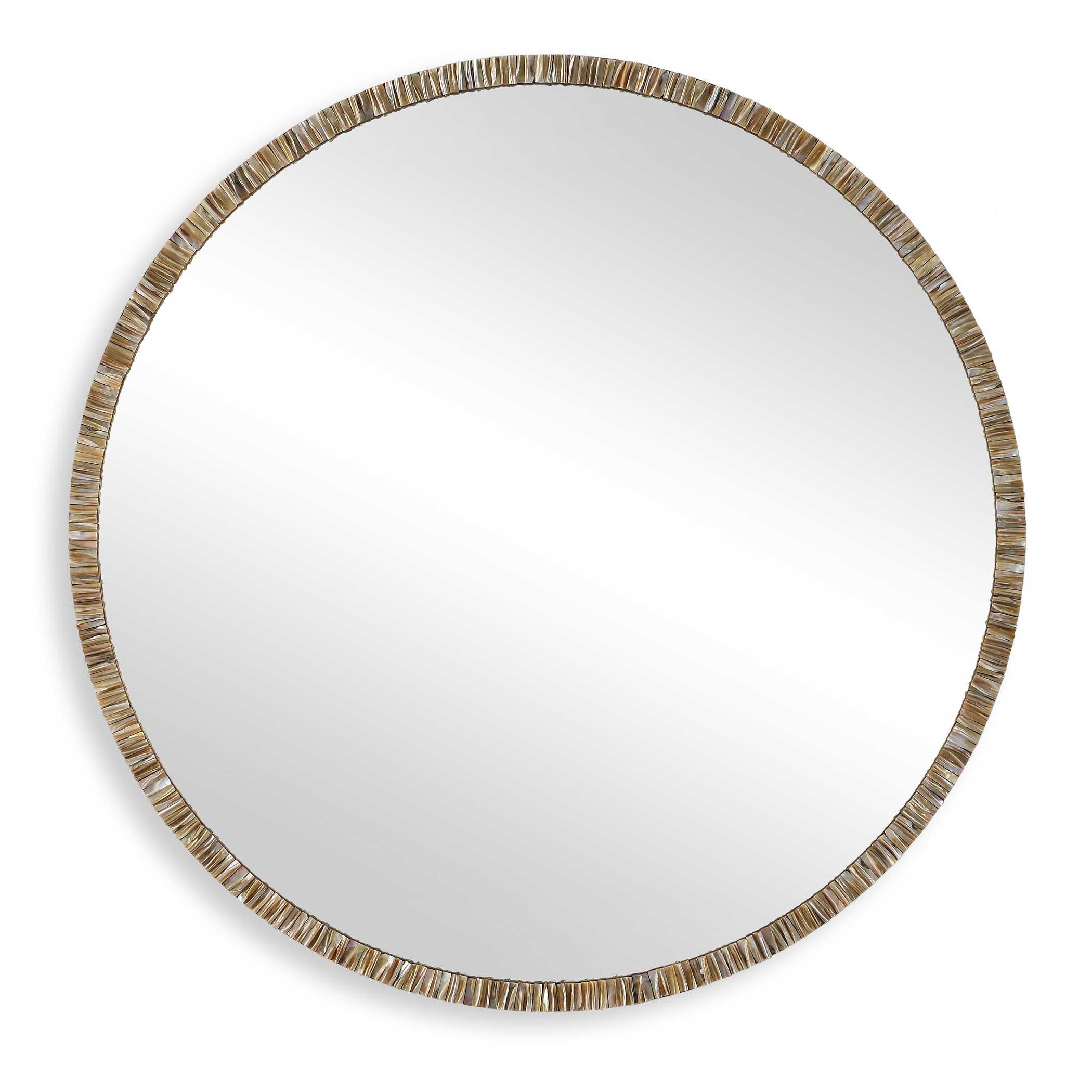 Abbyson Home Odeon Shell Inlay Round Mirror
