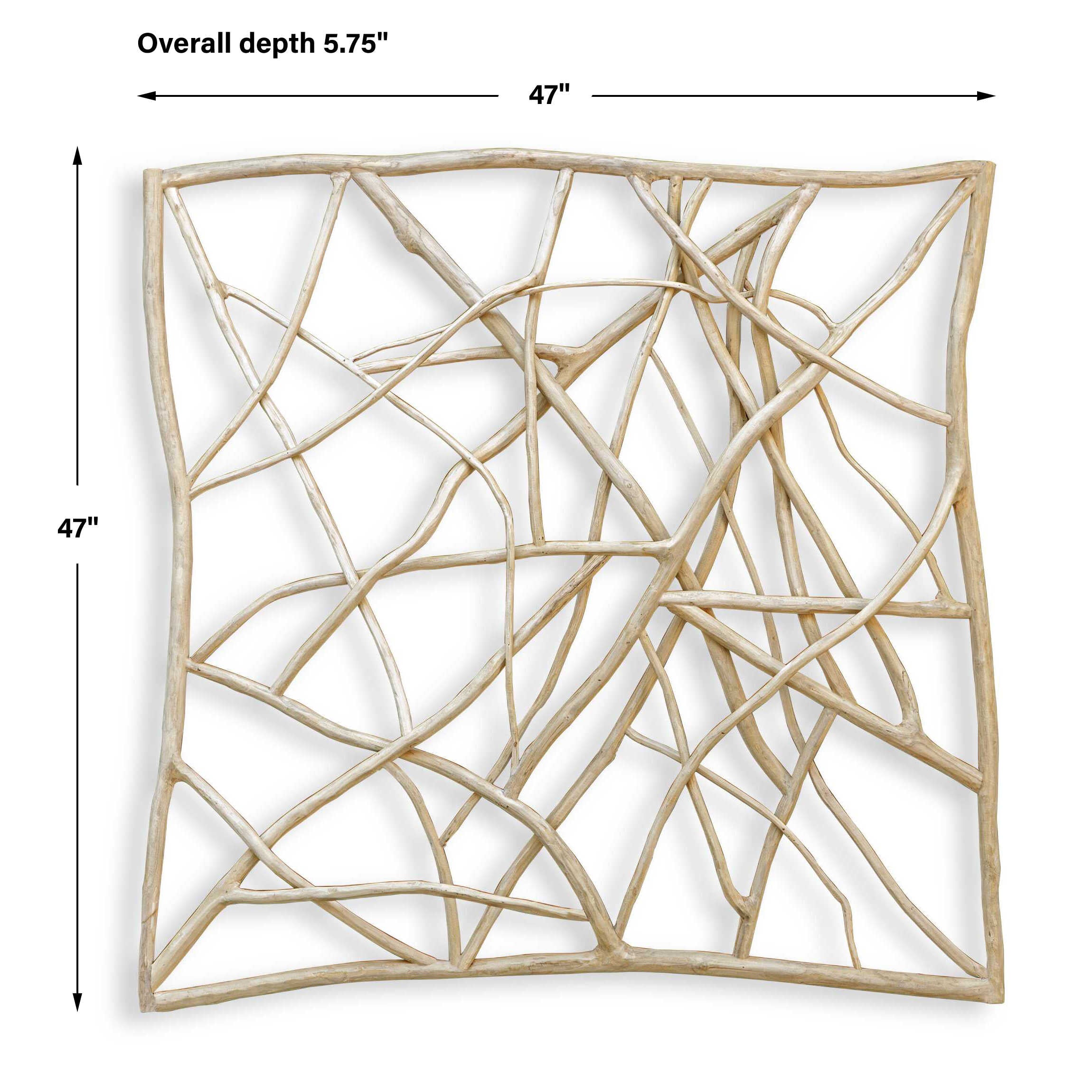 Abbyson Home Tangled Up Outdoor Teak Wall Decor