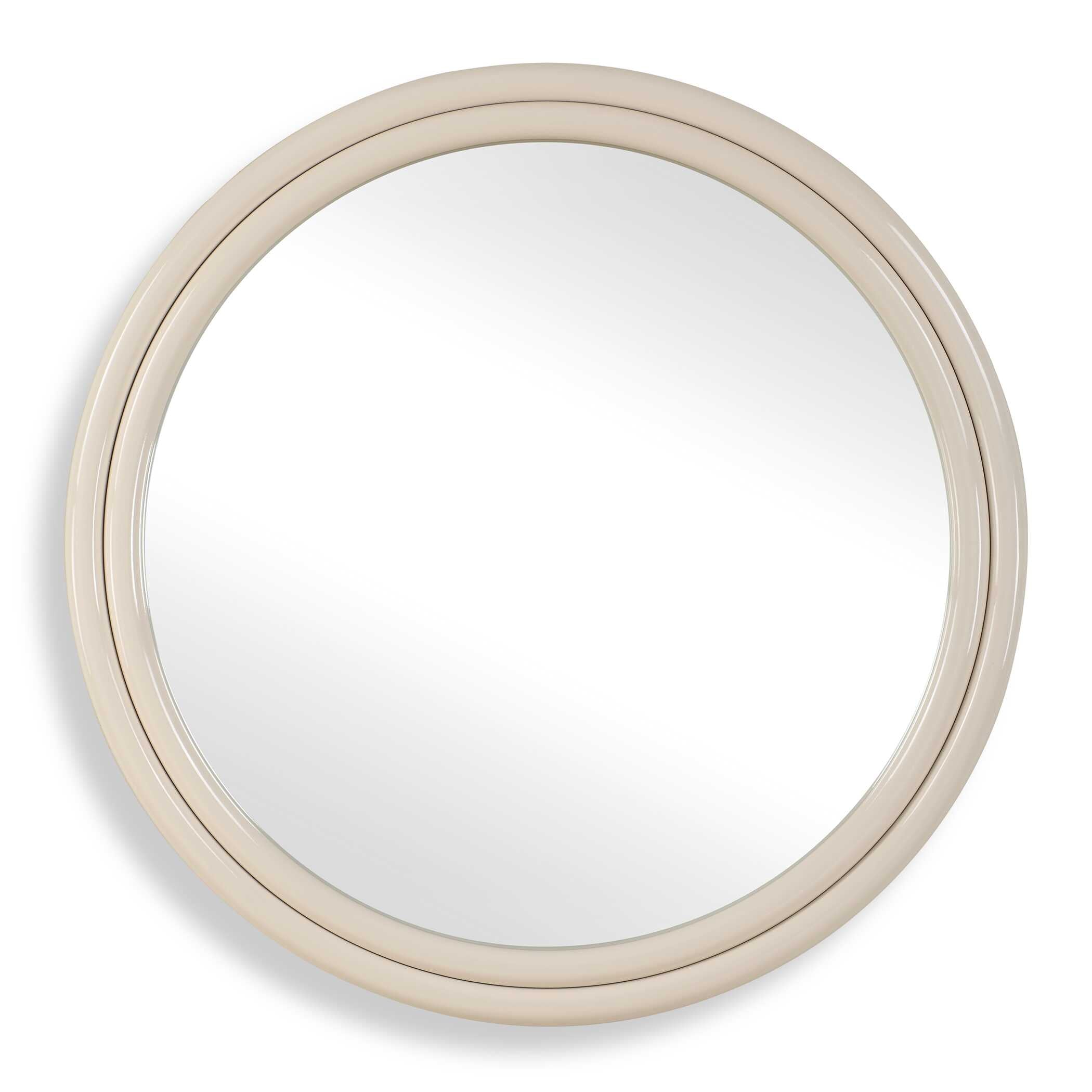 Abbyson Home Florian Warm White Round Mirror