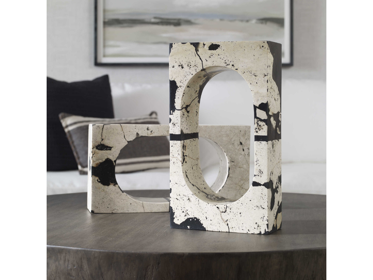 Abbyson Home Nuovo White Coral Stone Sculpture