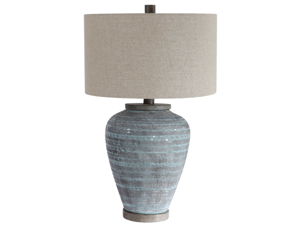 Abbyson Home Pearl Light Aqua Table Lamp