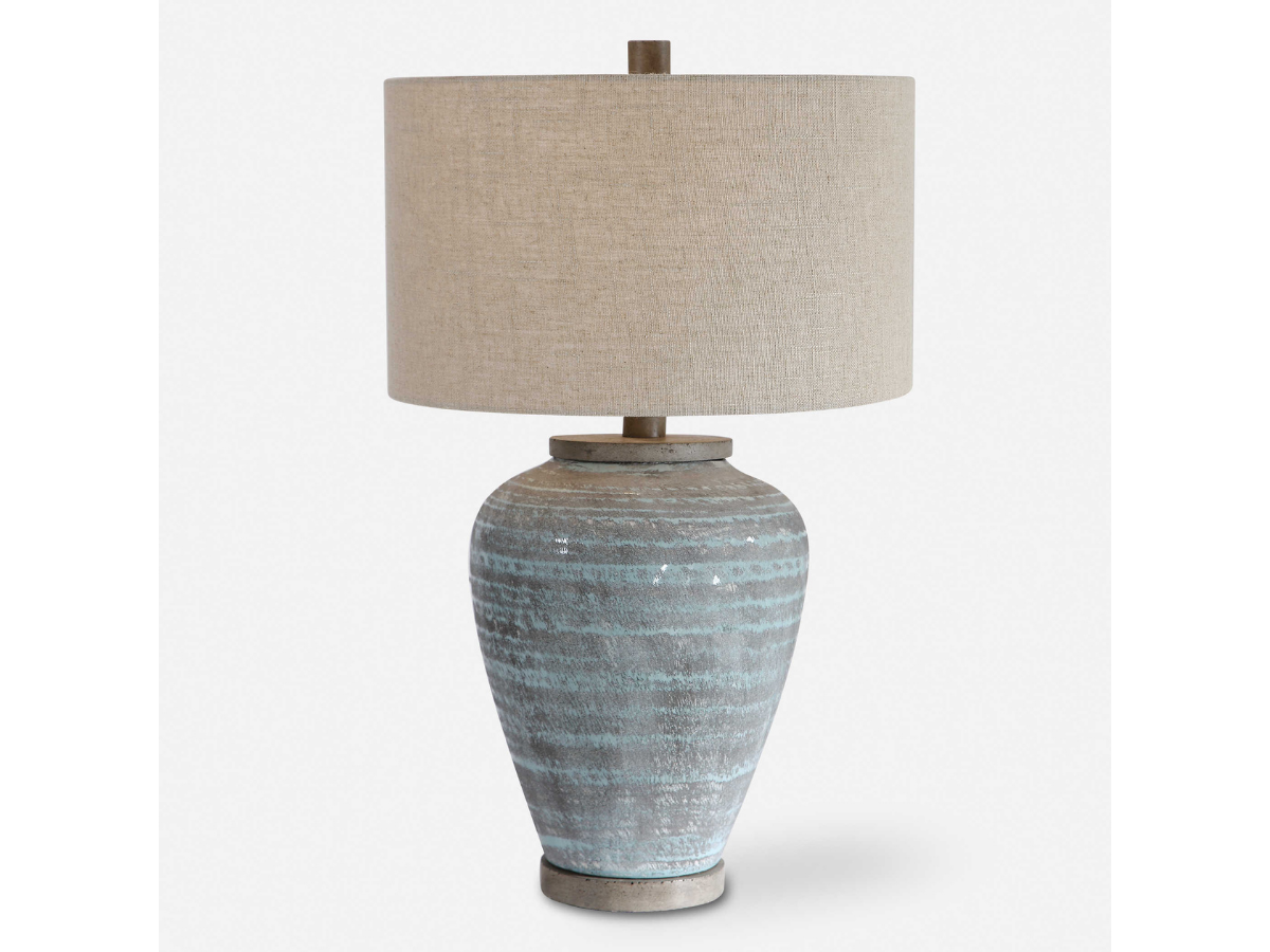 Abbyson Home Pearl Light Aqua Table Lamp