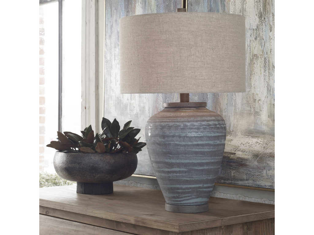 Abbyson Home Pearl Light Aqua Table Lamp