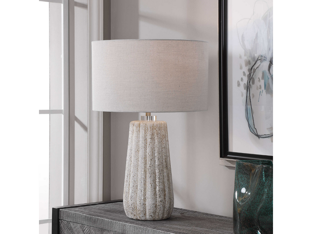 Abbyson Home Phoebe Stone-Ivory Table Lamp