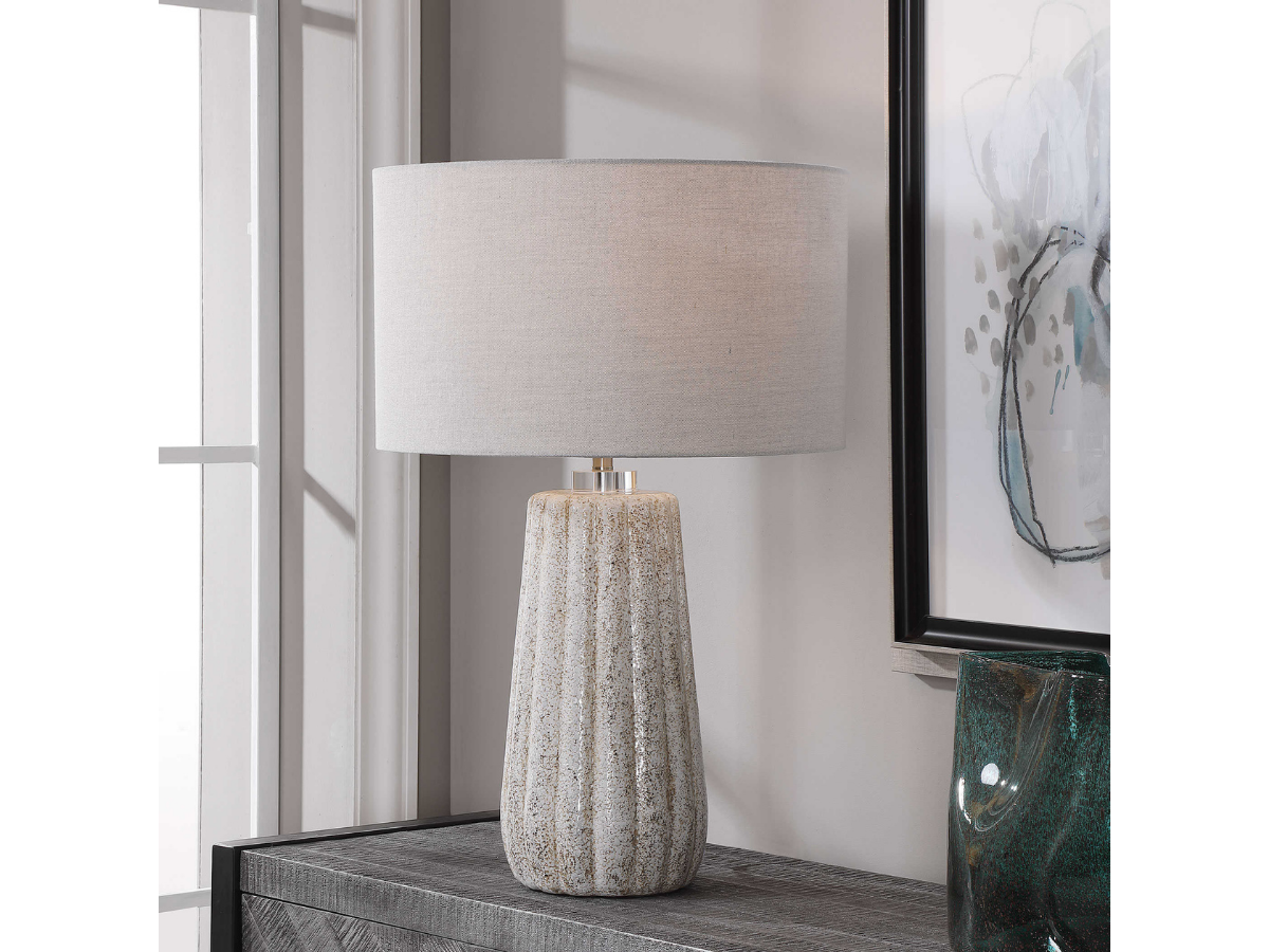 Abbyson Home Phoebe Stone-Ivory Table Lamp
