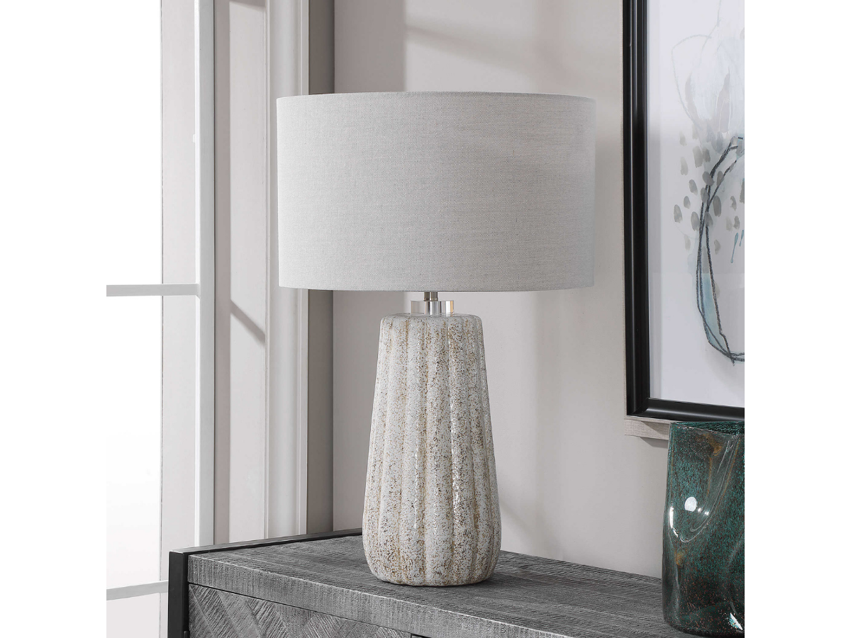 Abbyson Home Phoebe Stone-Ivory Table Lamp