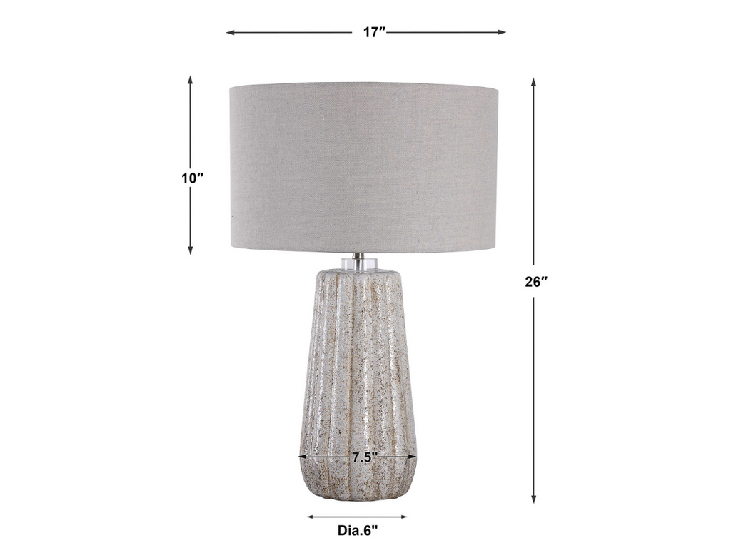 Abbyson Home Phoebe Stone-Ivory Table Lamp