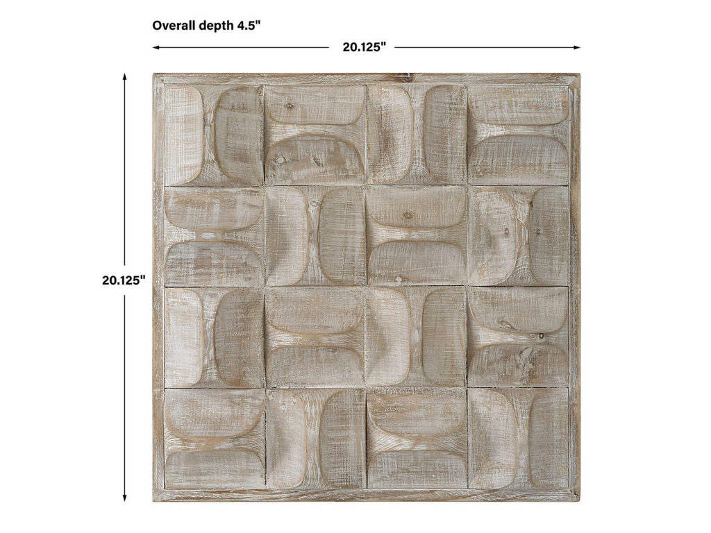 Abbyson Home Pierce Wood Wall Decor, Natural