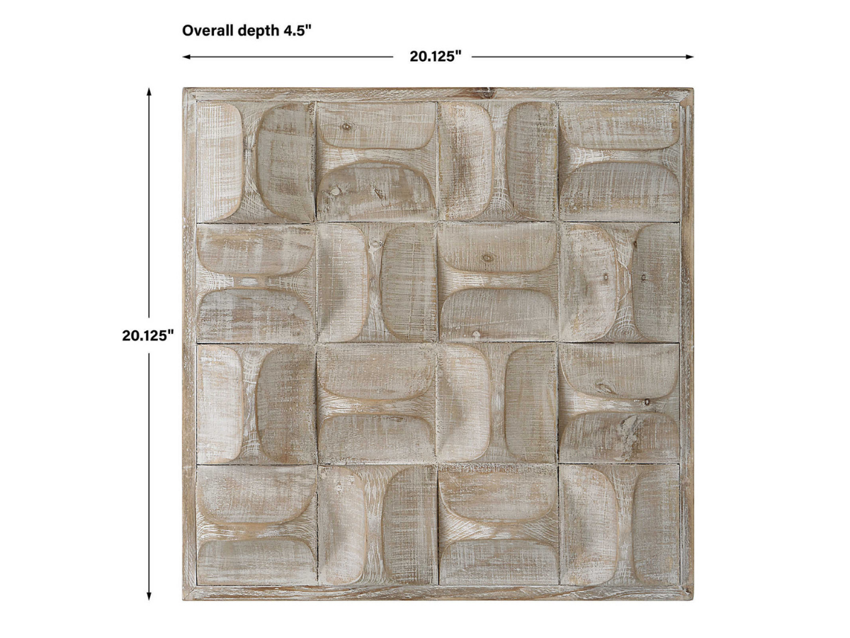 Abbyson Home Pierce Wood Wall Decor, Natural