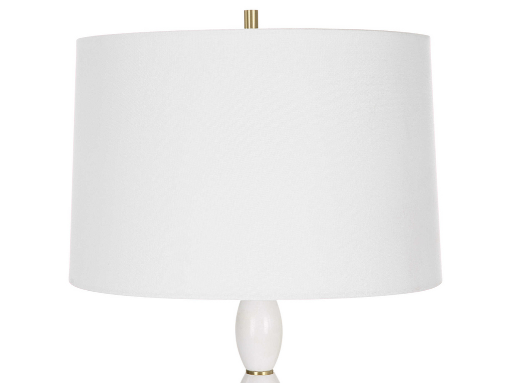 Abbyson Home Renata White Marble Table Lamp