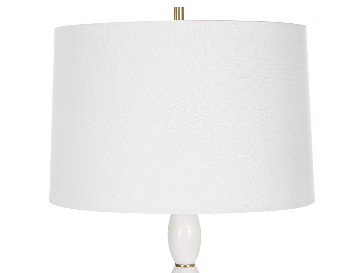 Abbyson Home Renata White Marble Table Lamp