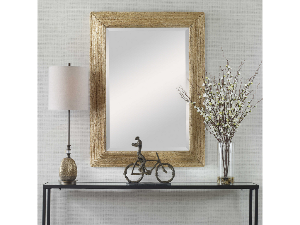 Abbyson Home Rocea Woven Coastal Mirror