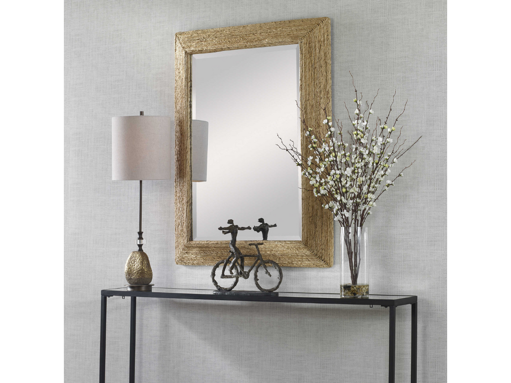 Abbyson Home Rocea Woven Coastal Mirror
