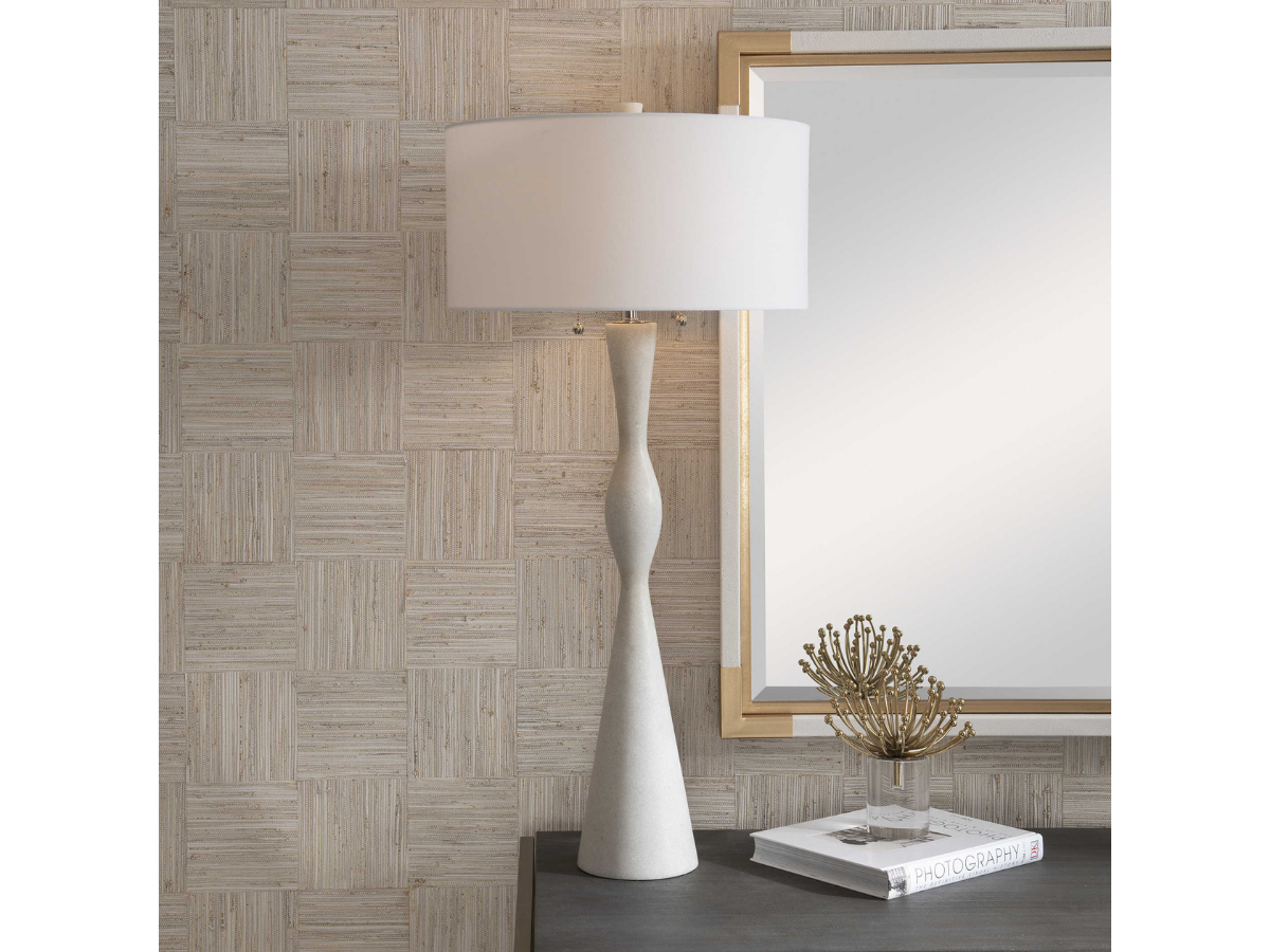 Abbyson Home Sarena Ivory Stone Table Lamp
